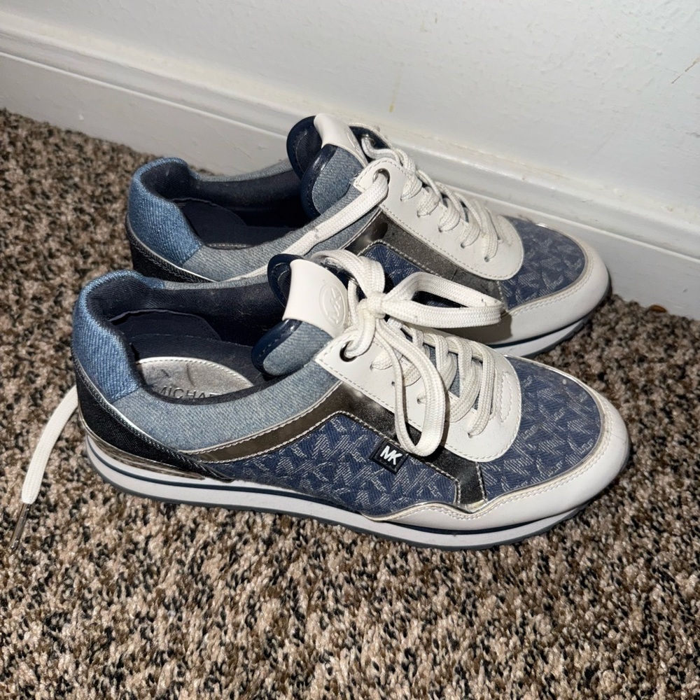 Michael Kors Blue and White Casual Sneakers - Picture 4 of 7